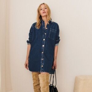 Madewell Denim button up dress S